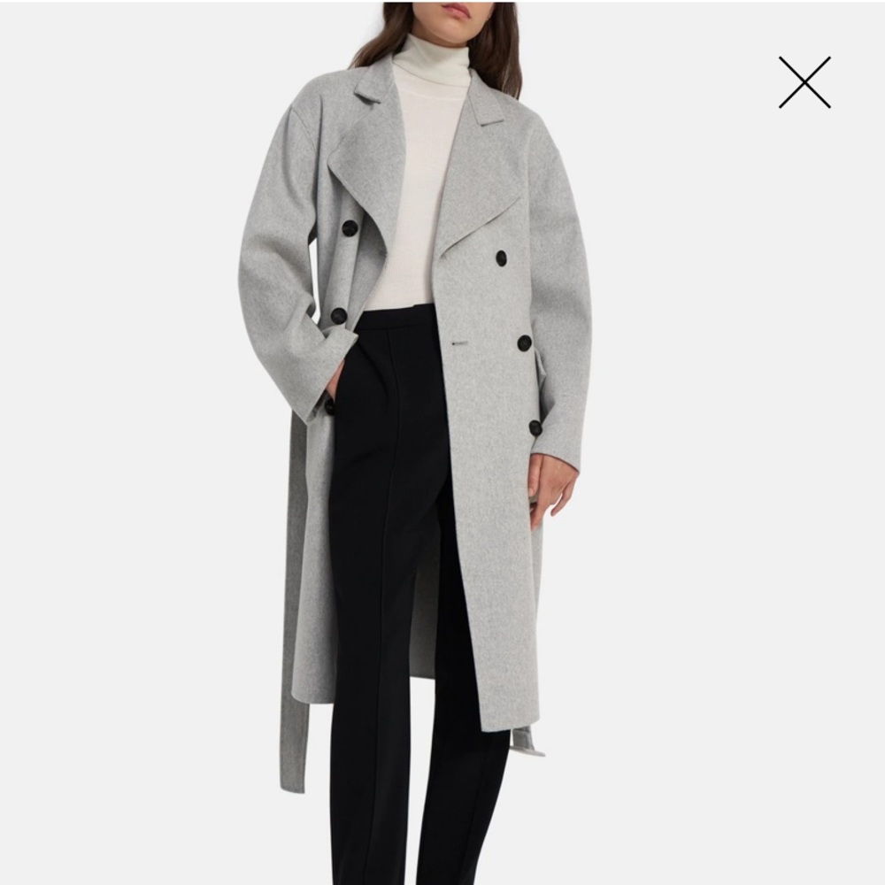 NWT Theory Trench Coat in Double-Face Wool-Cashmere
Size S
